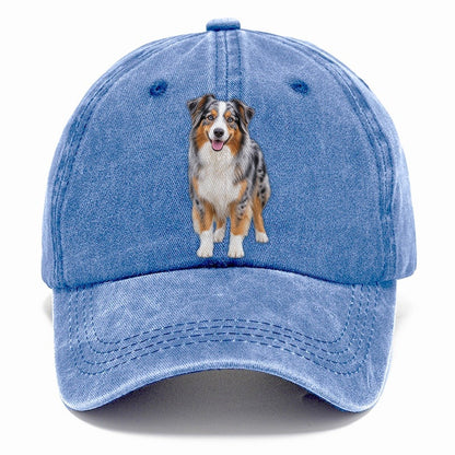 Australian Shepherd Standing Top Breeds Classic Cap – Summer Sky