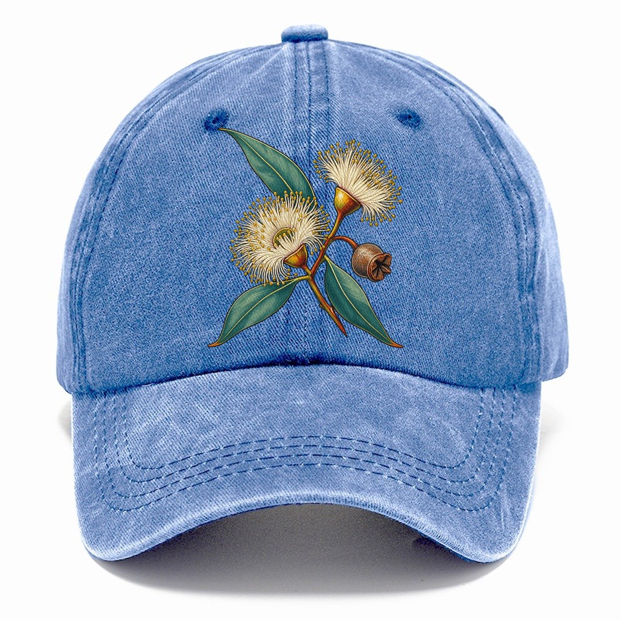 Tasmania Blue Gum Blossom And Capsule Australia Cultural Icons Classic Cap – Summer Sky