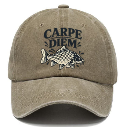 Carpe Diem Carp Fishing Elegant Classic Cap – Warm Sand