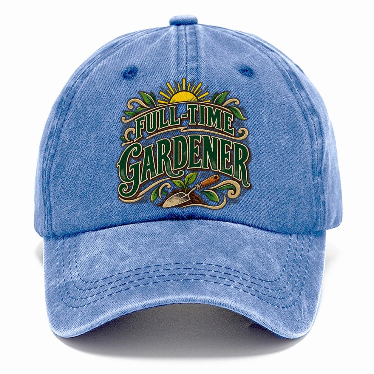Full Time Gardener Retired Living Classic Cap – Summer Sky
