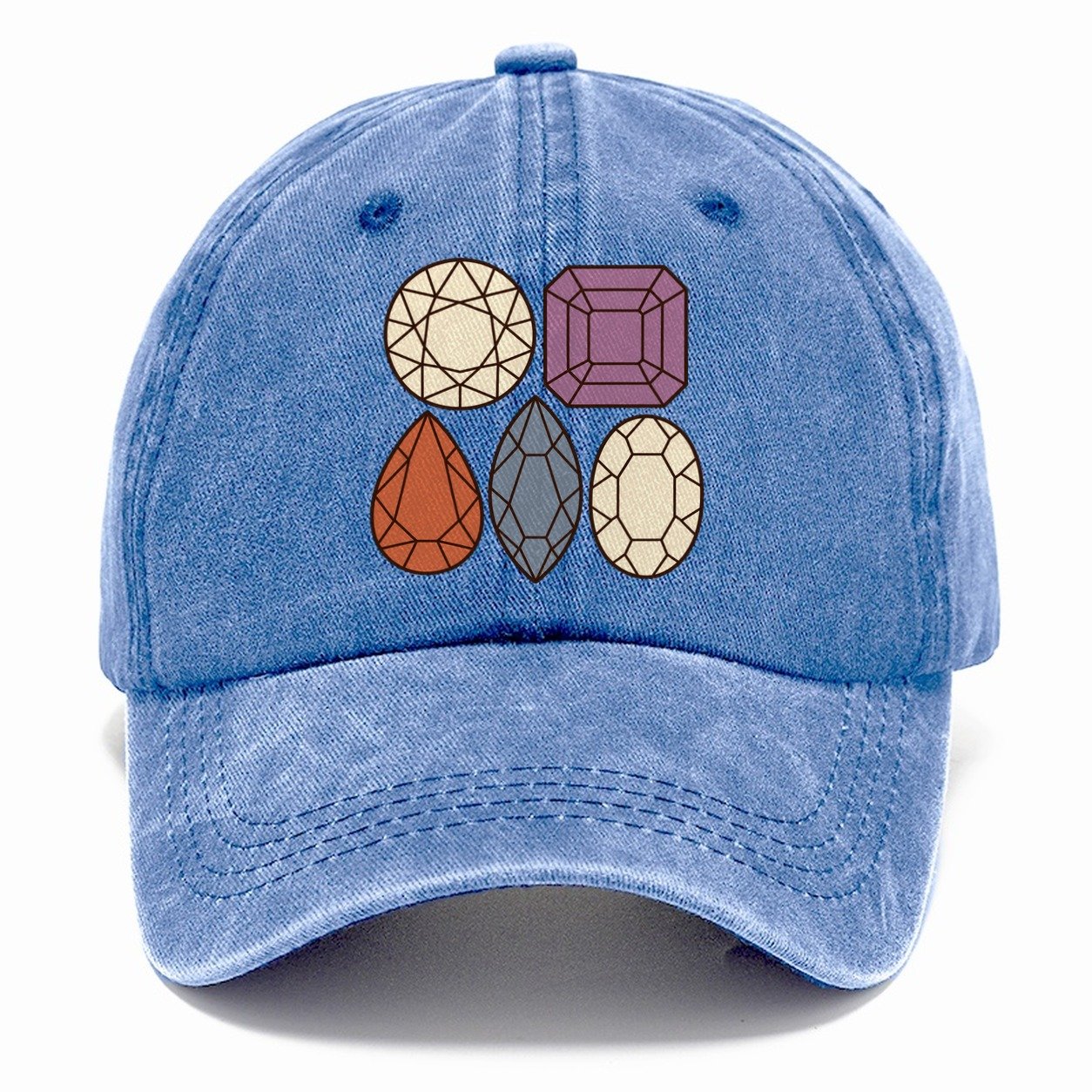 Gem Cut Silhouette Set Rocks And Minerals Classic Cap – Summer Sky