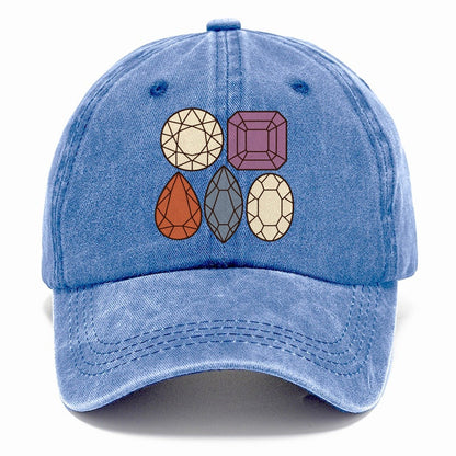Gem Cut Silhouette Set Rocks And Minerals Classic Cap – Summer Sky