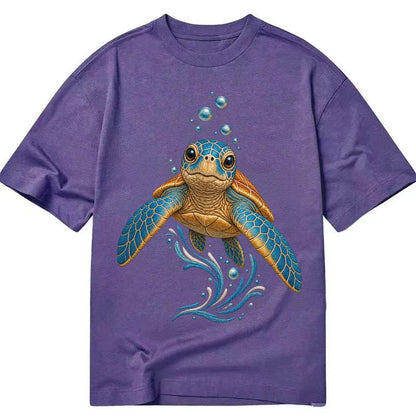 Sea Turtle Serenity Classic T-shirt – Purple
