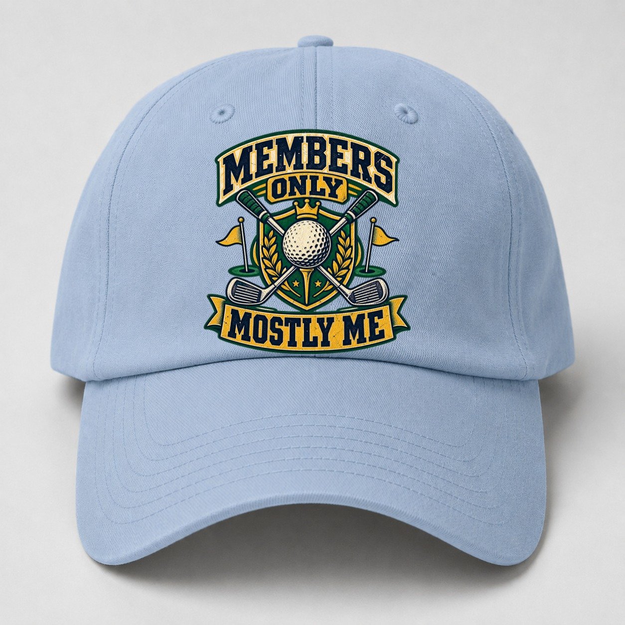 Members Only Mostly Me Golf Life Baseball Cap – Light Blue