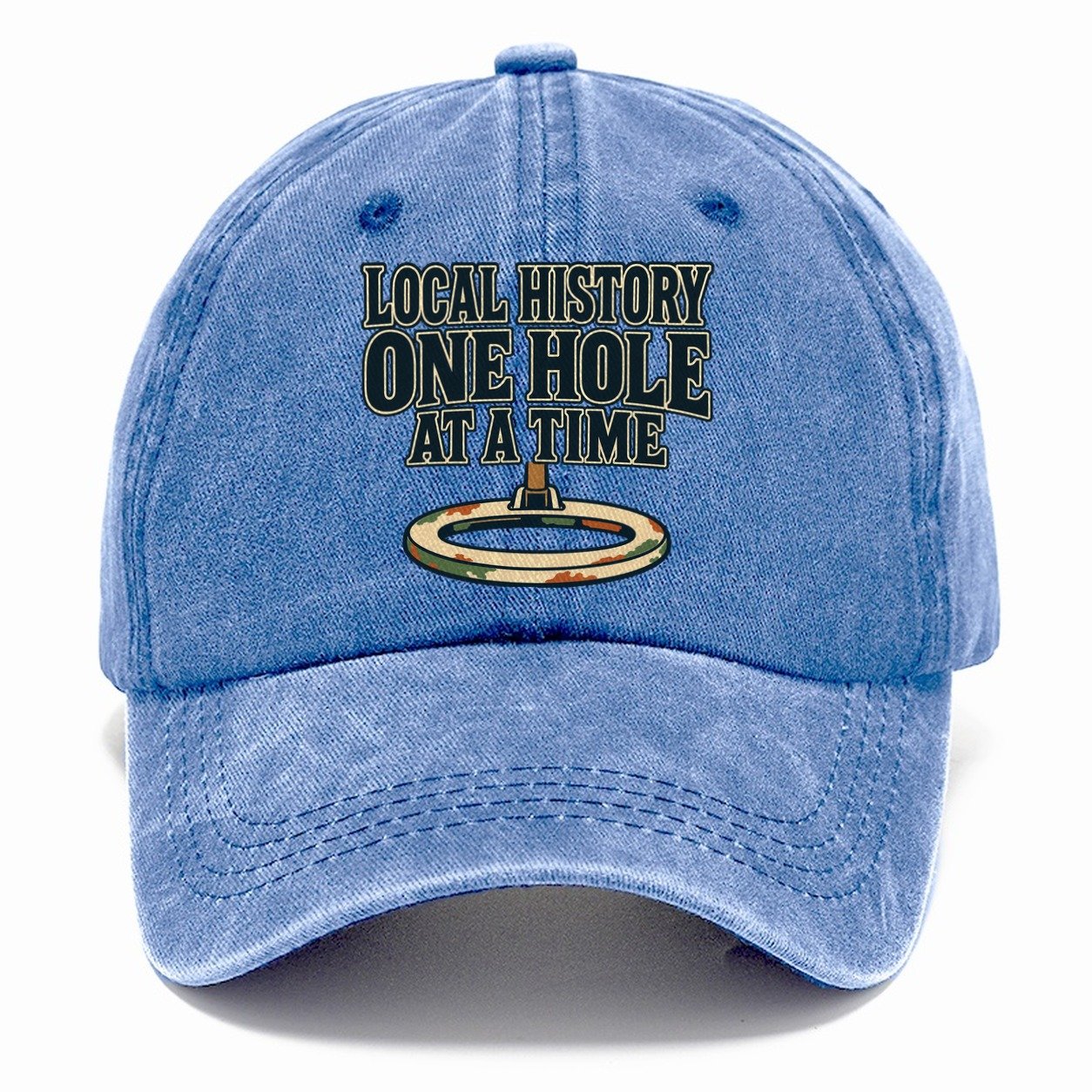 One Hole At A Time Treasure Hunting Classic Cap – Summer Sky