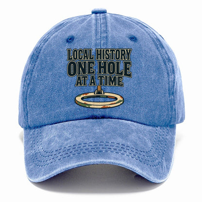 One Hole At A Time Treasure Hunting Classic Cap – Summer Sky