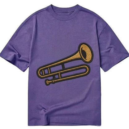 Trombone Brass Trombone With Slide And Bell Classic T-shirt – Purple