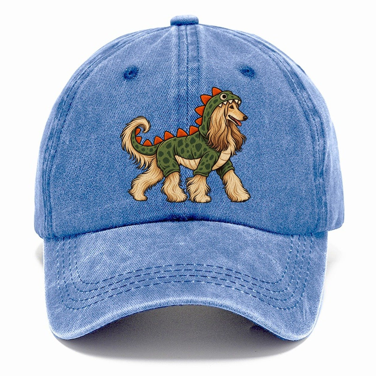 One Afghan Hound In Halloween Costume Dinosaur Costume With Soft Felt Spikes Down The Back Halloween Dog Parade Classic Cap – Summer Sky