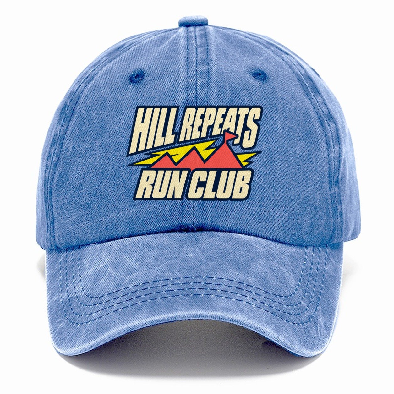Hill Repeats Run Club 90S Running Clubs Classic Cap – Summer Sky