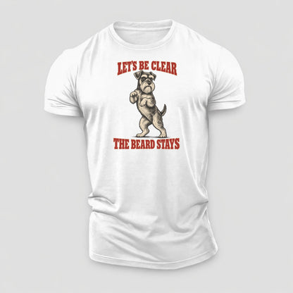 Miniature Schnauzer Dog Declarations Cotton T-Shirt – White