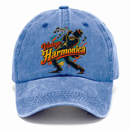 Vintage Harmonica Music Instruments Classic Cap – Summer Sky