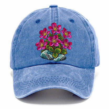 Nunavut Purple Saxifrage Canada Cultural Icons Classic Cap – Summer Sky