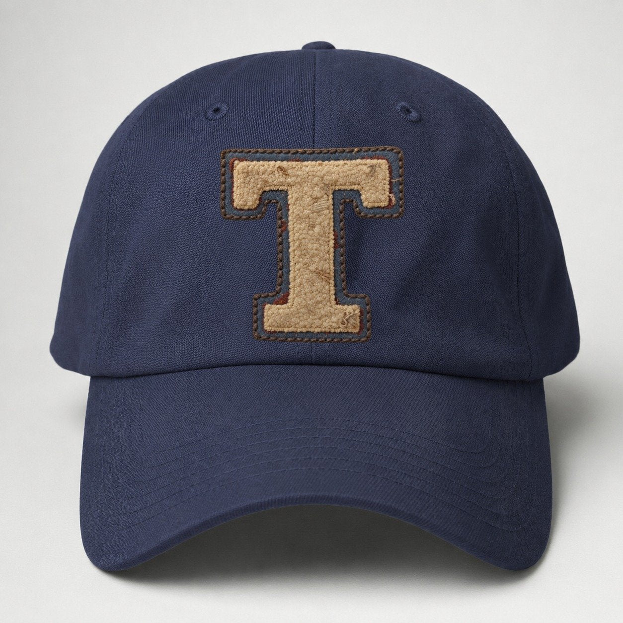 Varsity Chenille T Monogram Baseball Cap – Twilight Navy