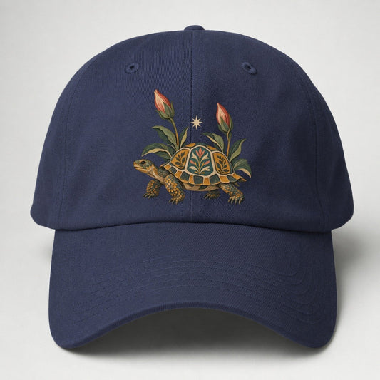 Tortoise Night Garden Gentle Wild Baseball Cap – Twilight Navy