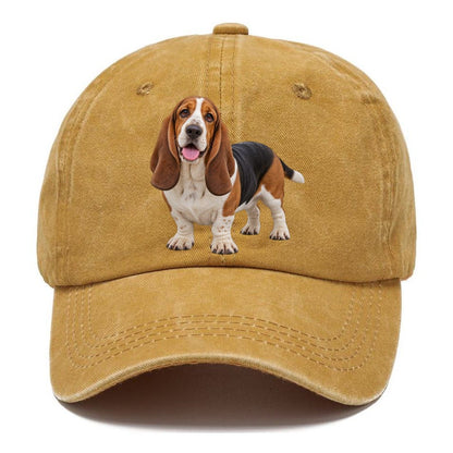 Basset Hound Standing Top Breeds Classic Cap – Golden Harvest