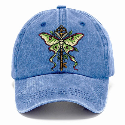 Luna Moth Over An Iron Key Witch Magic Classic Cap – Summer Sky