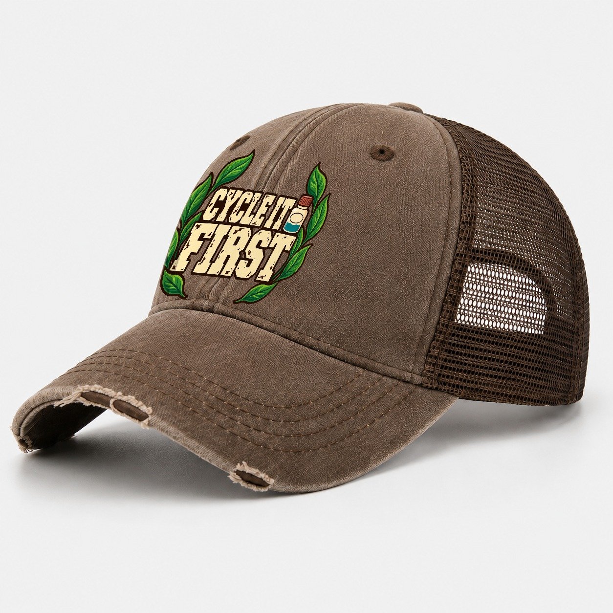 Cycle It First Aquarium Keeping Washed Trucker Hat – Coffee