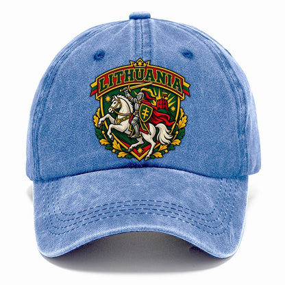 Lithuania Retro Badge Country Logos Classic Cap – Summer Sky