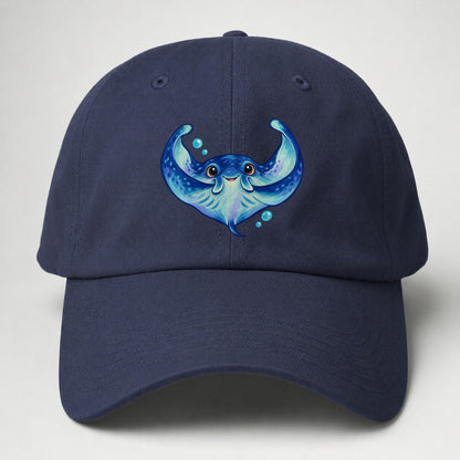 Manta Ray Wing Hug Sea Sprite Baseball Cap – Twilight Navy