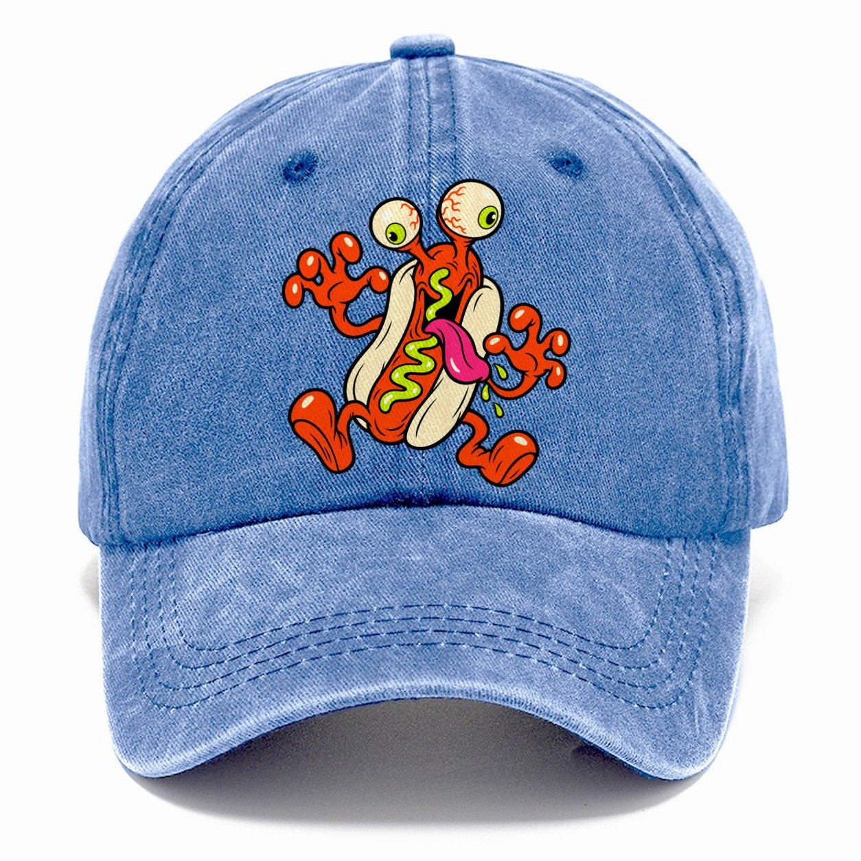 Bug Eyed Hot Dog Crazy Styles Classic Cap – Summer Sky