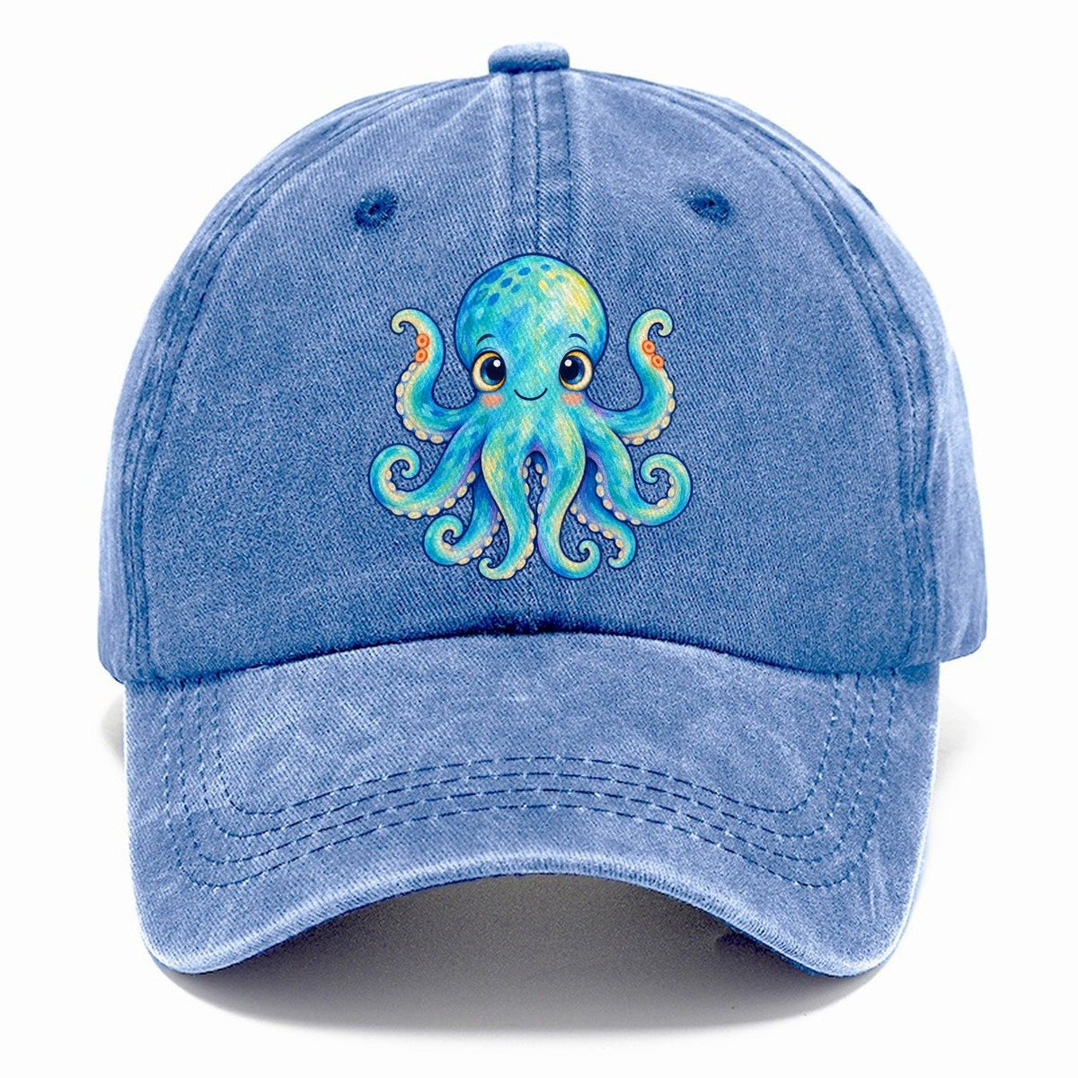 Octopus Curious Wave Sea Sprite Classic Cap – Summer Sky