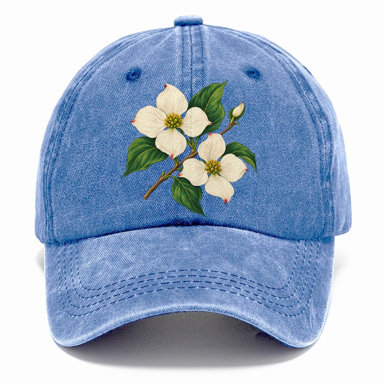 British Columbia Pacific Dogwood Bloom Canada Cultural Icons Classic Cap – Summer Sky