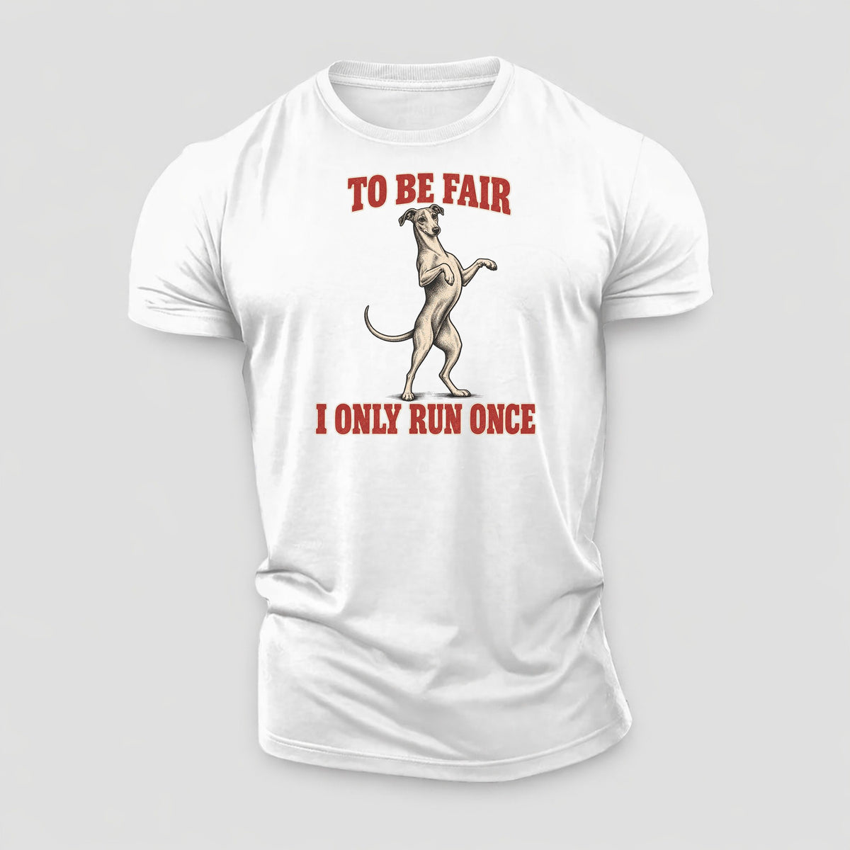 Whippet Dog Declarations Cotton T-Shirt – White