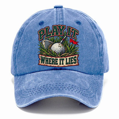 Play It Where It Lies Golf Life Classic Cap – Summer Sky