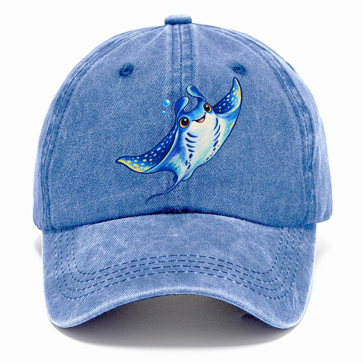 Manta Ray Upward Glide Sea Sprite Classic Cap – Summer Sky