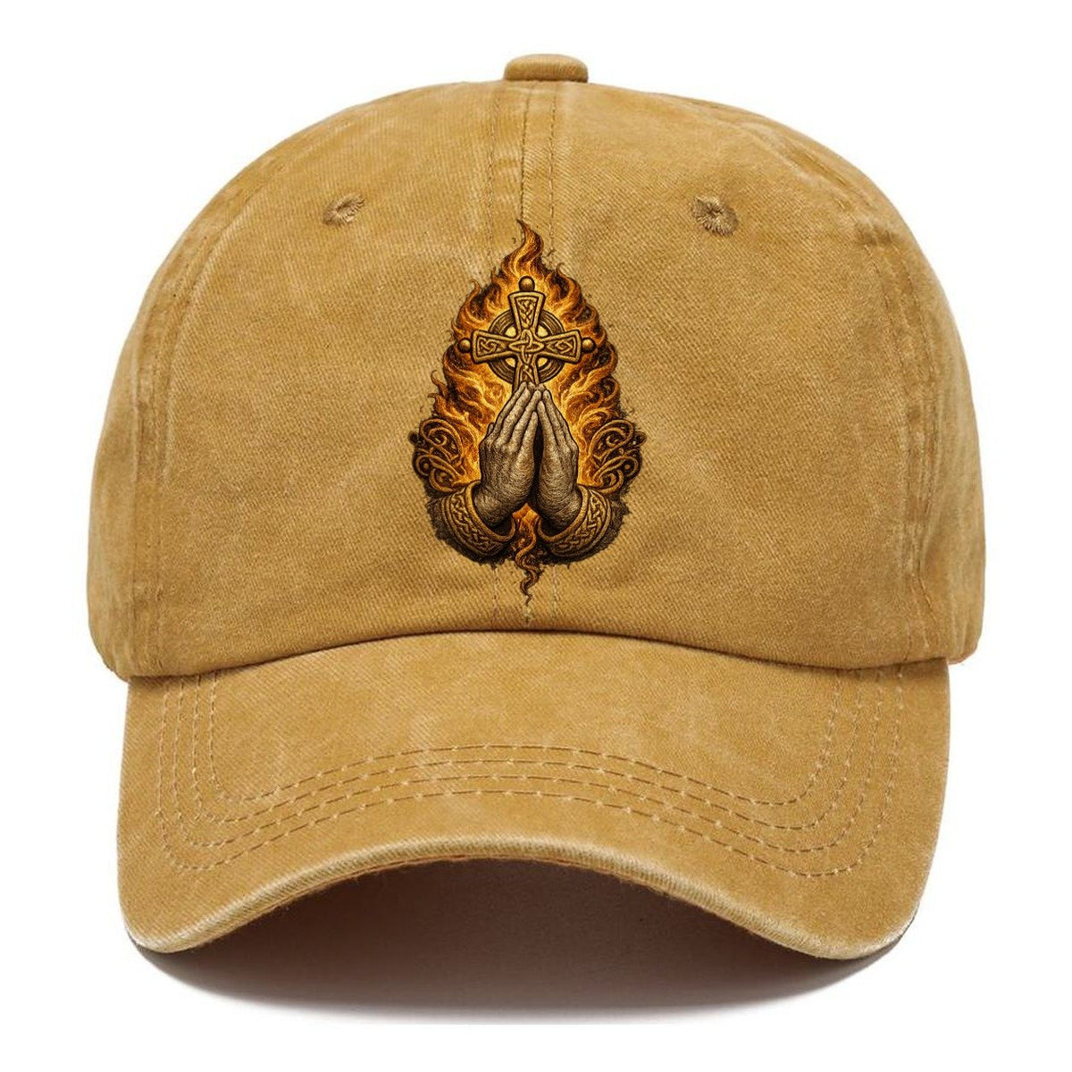 Praying Hands Celtic Cross Classic Cap – Golden Harvest