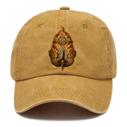 Praying Hands Celtic Cross Classic Cap – Golden Harvest