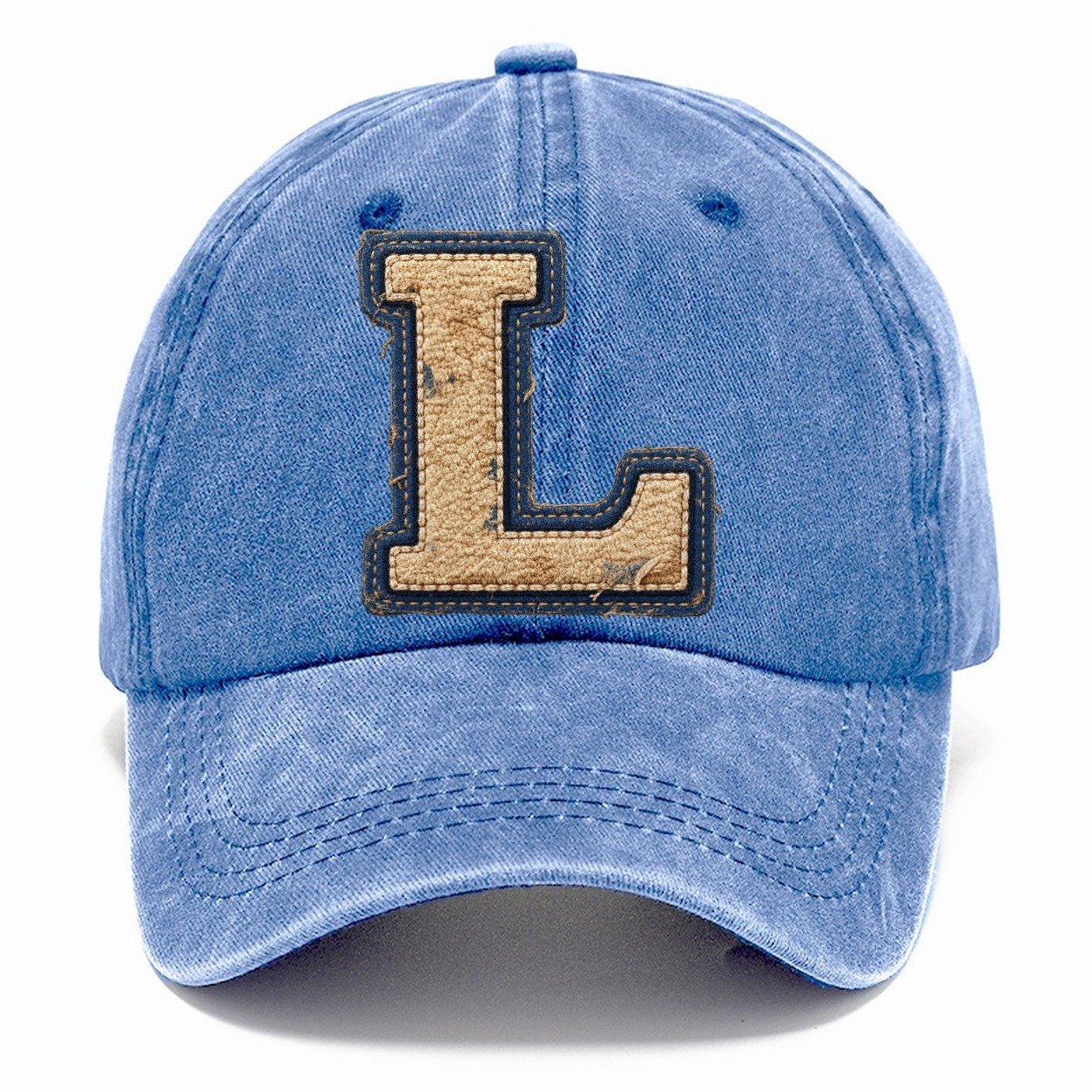 Varsity Chenille L Monogram Classic Cap – Summer Sky