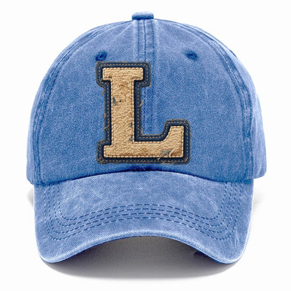 Varsity Chenille L Monogram Classic Cap – Summer Sky
