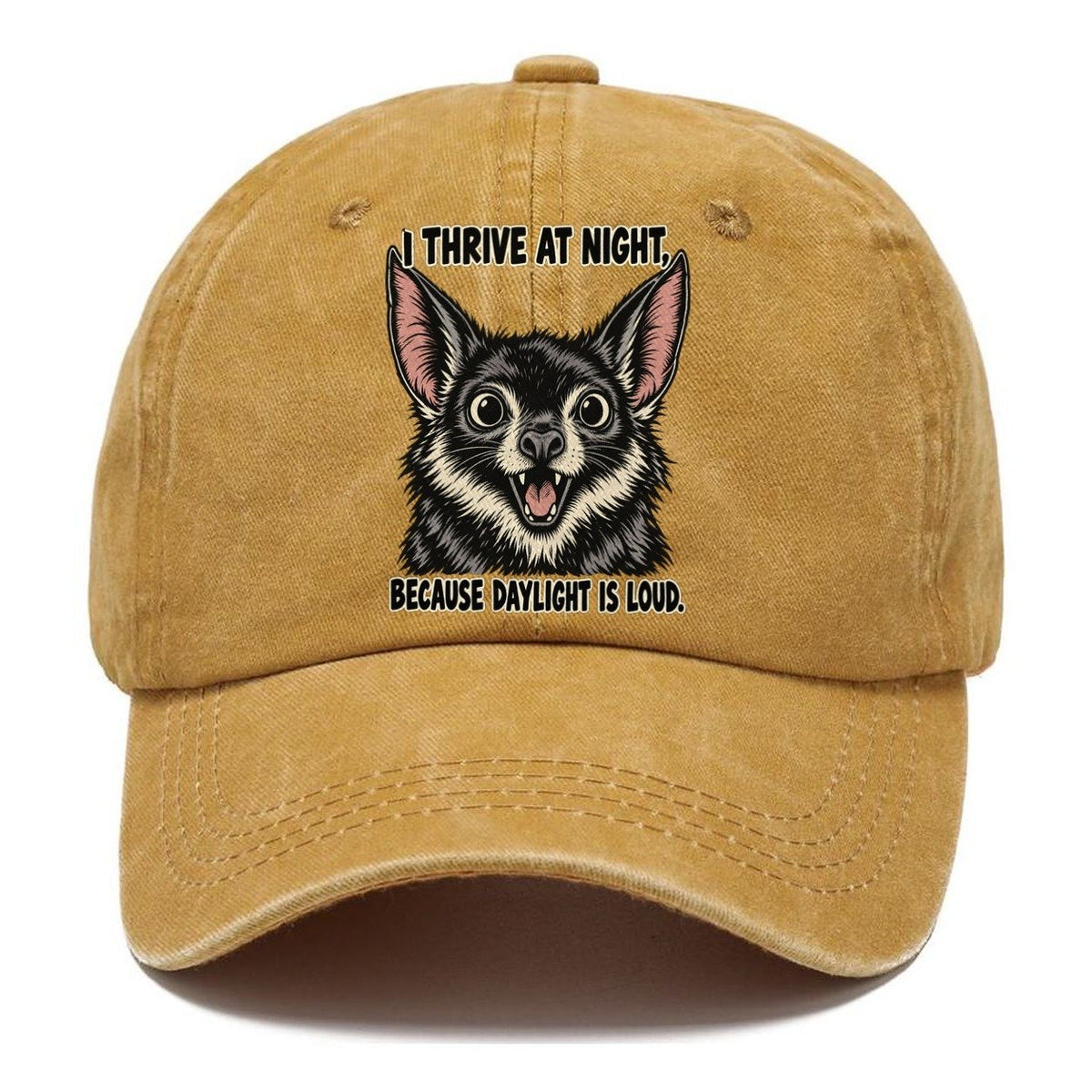 I Thrive At Night Feral Logic Classic Cap – Golden Harvest