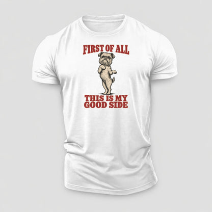 Brussels Griffon Dog Declarations Cotton T-Shirt – White
