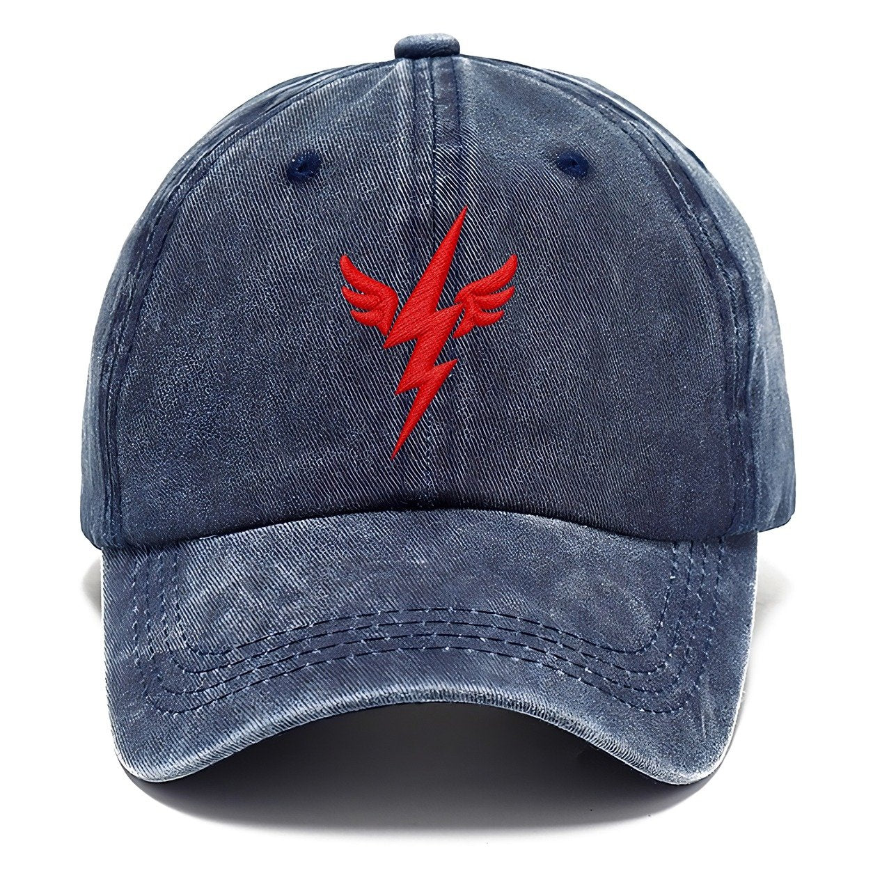 Winged Lightning Bolt Micro Motion Mark Classic Cap – Twilight Navy