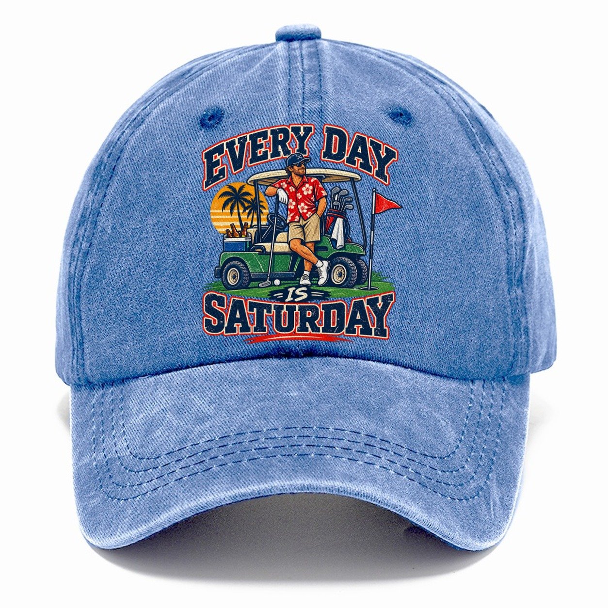 Every Day Is Saturday Golf Life Classic Cap – Summer Sky