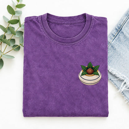 Kalash Coconut Crown Left Chest Vintage T-shirt – Purple