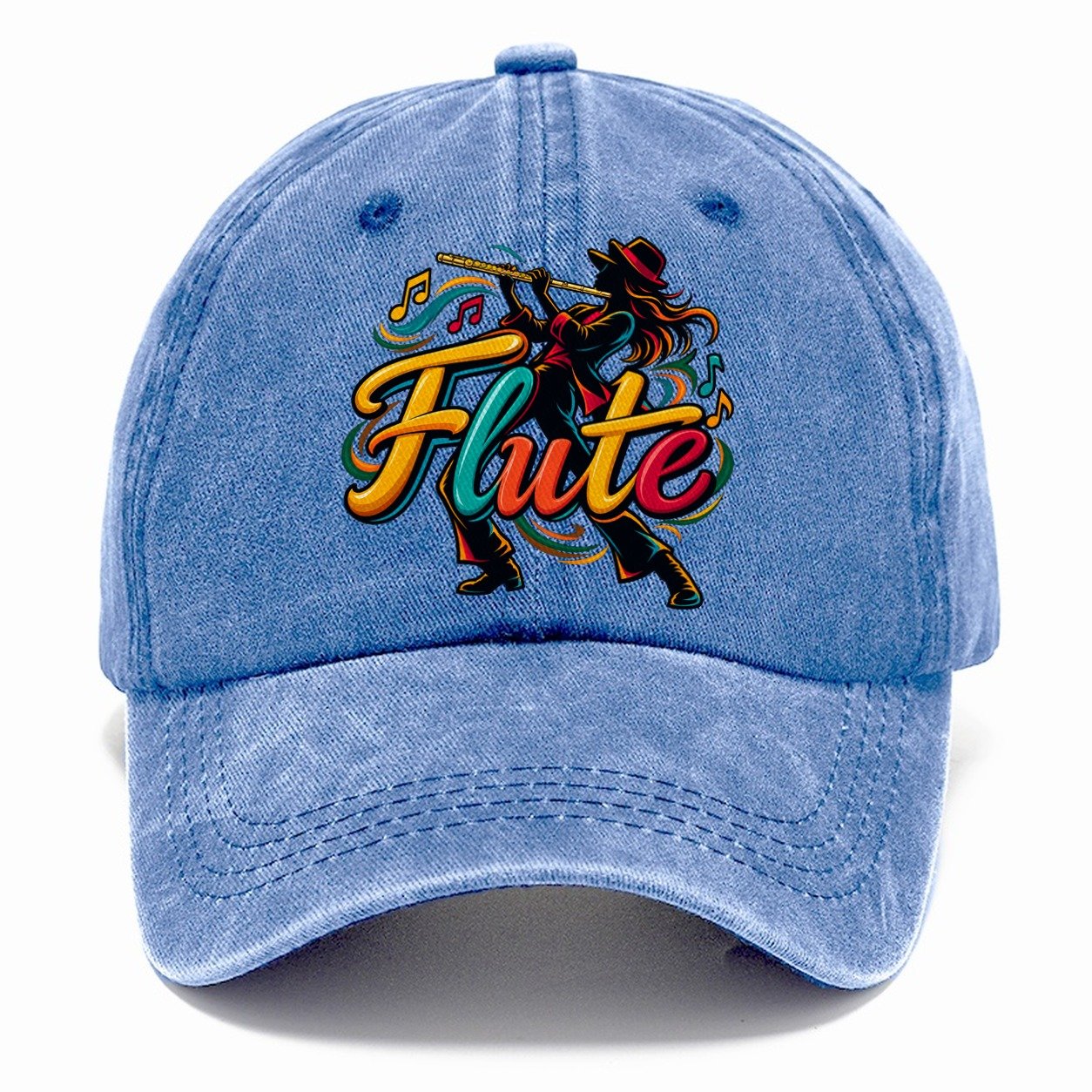 Flute Wordmark Music Instruments Classic Cap – Summer Sky