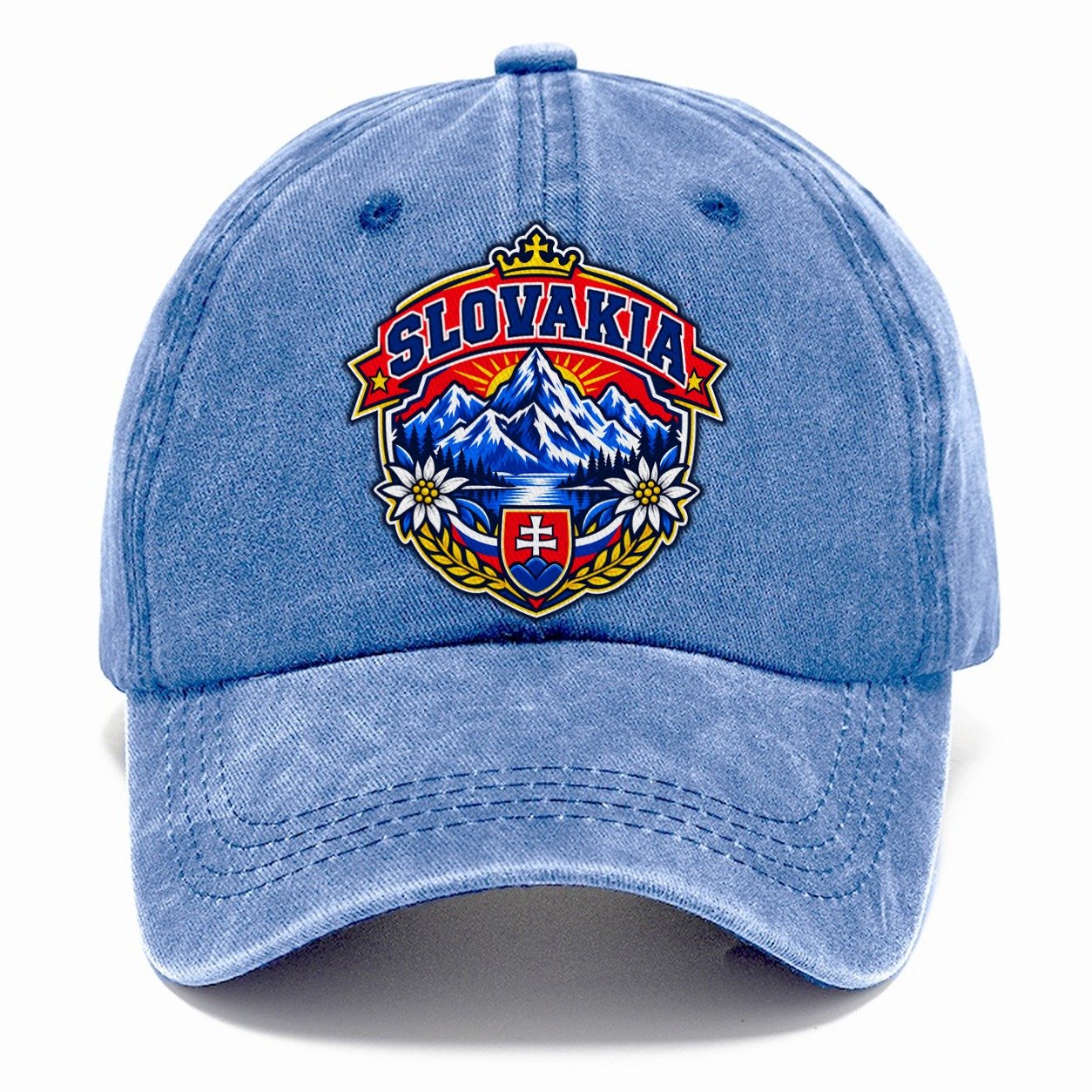 Slovakia Retro Badge Country Logos Classic Cap – Summer Sky