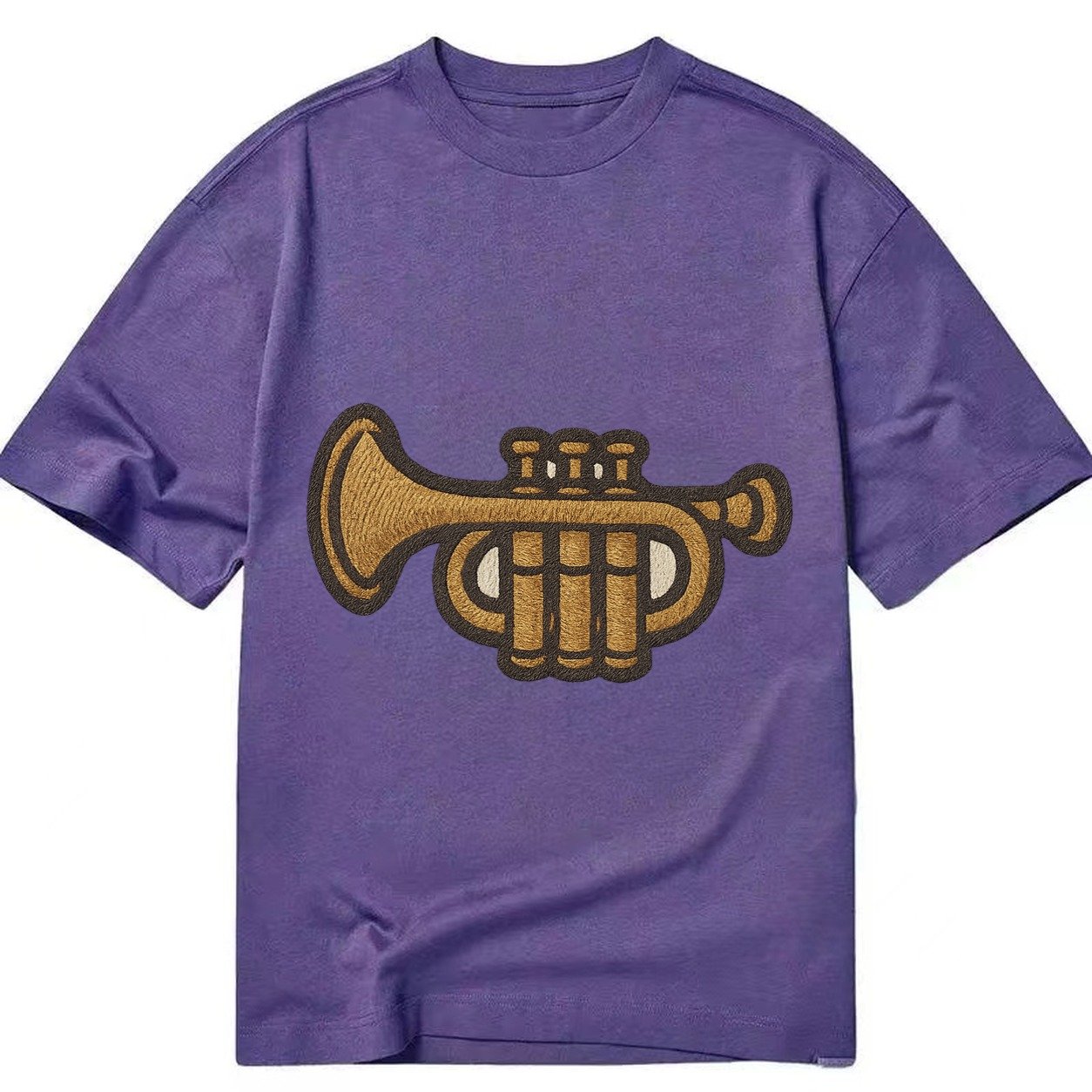 Trumpet Brass Trumpet With Valves And Mouthpiece Classic T-shirt – Purple