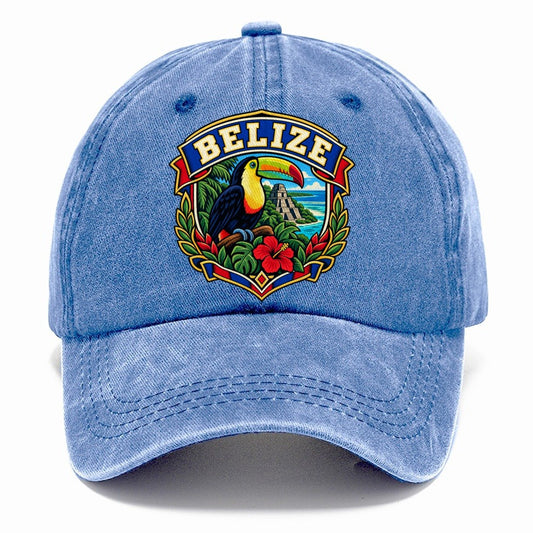 Belize Retro Badge Country Logos Classic Cap – Summer Sky