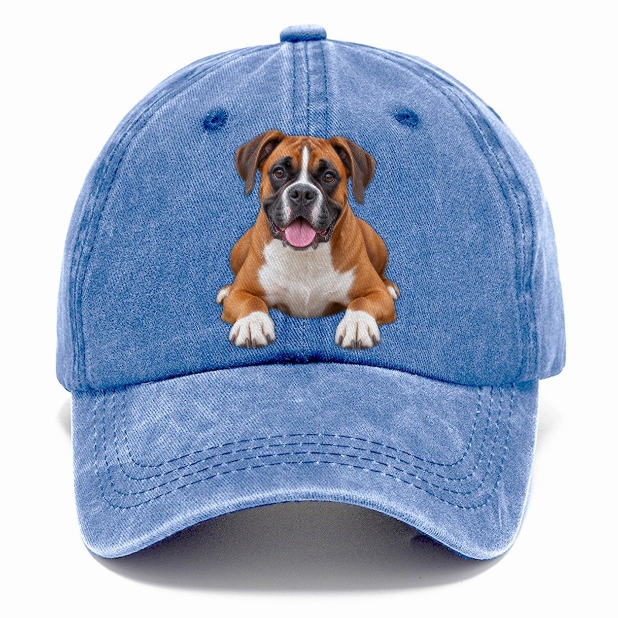 Boxer Lying Down Top Breeds Classic Cap – Summer Sky
