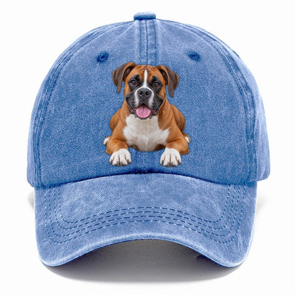 Boxer Lying Down Top Breeds Classic Cap – Summer Sky