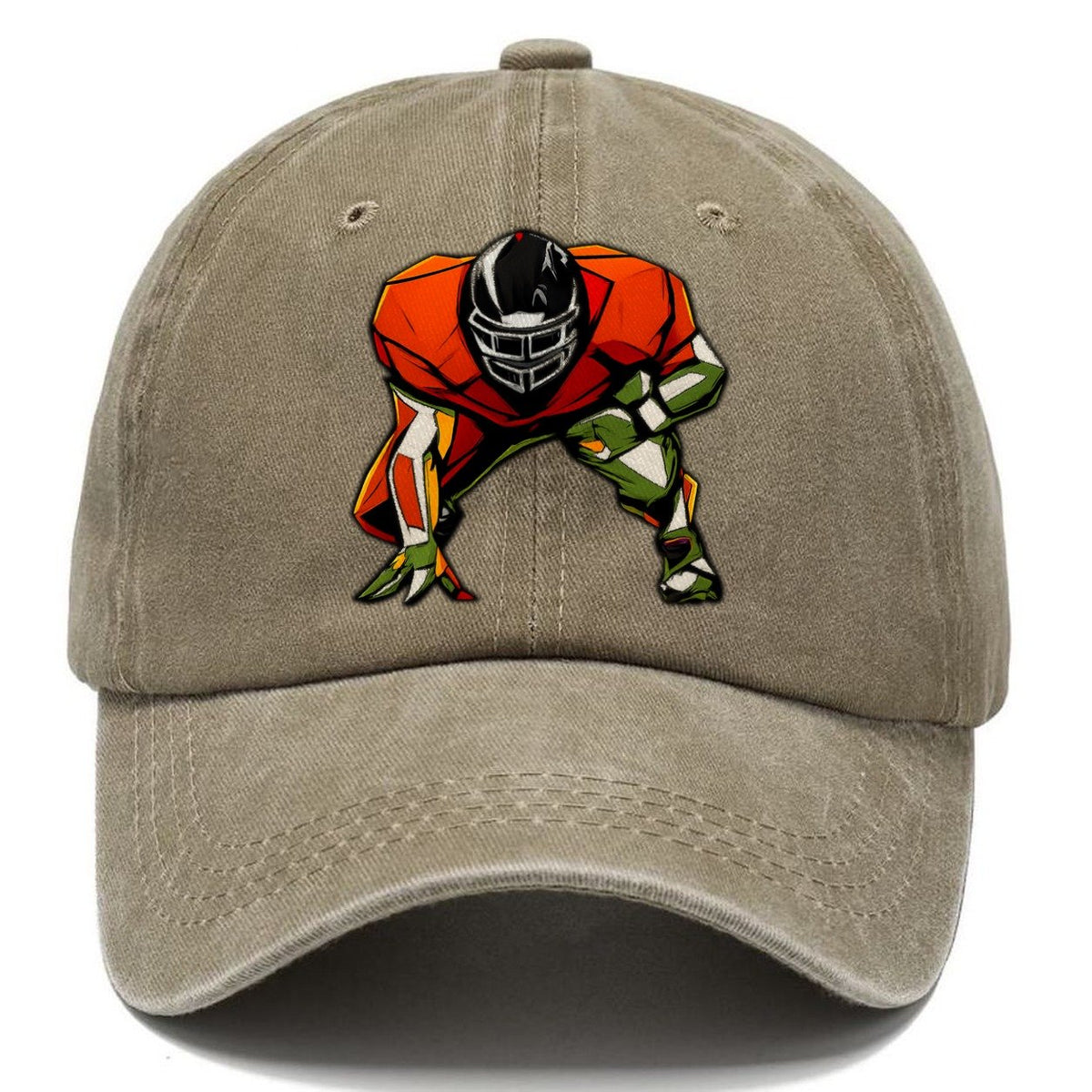 Football Lineman Stance Classic Cap – Warm Sand