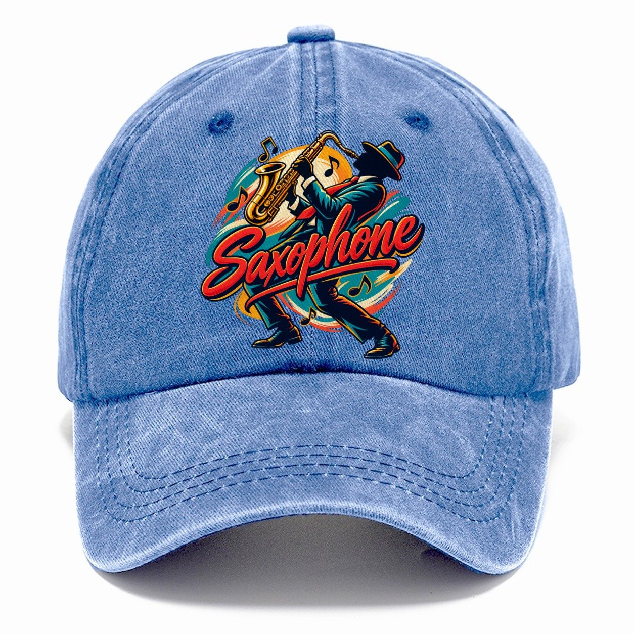 Saxophone Crest Music Instruments Classic Cap – Summer Sky
