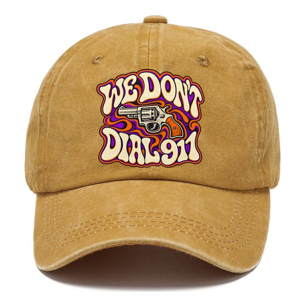 Psychedelic Frontier We Don't Dial 911 Classic Cap – Golden Harvest