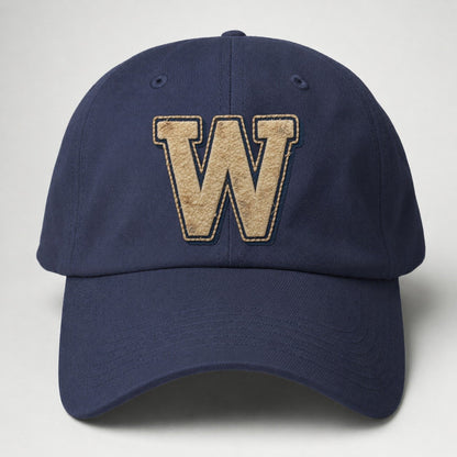 Varsity Chenille W Monogram Baseball Cap – Twilight Navy