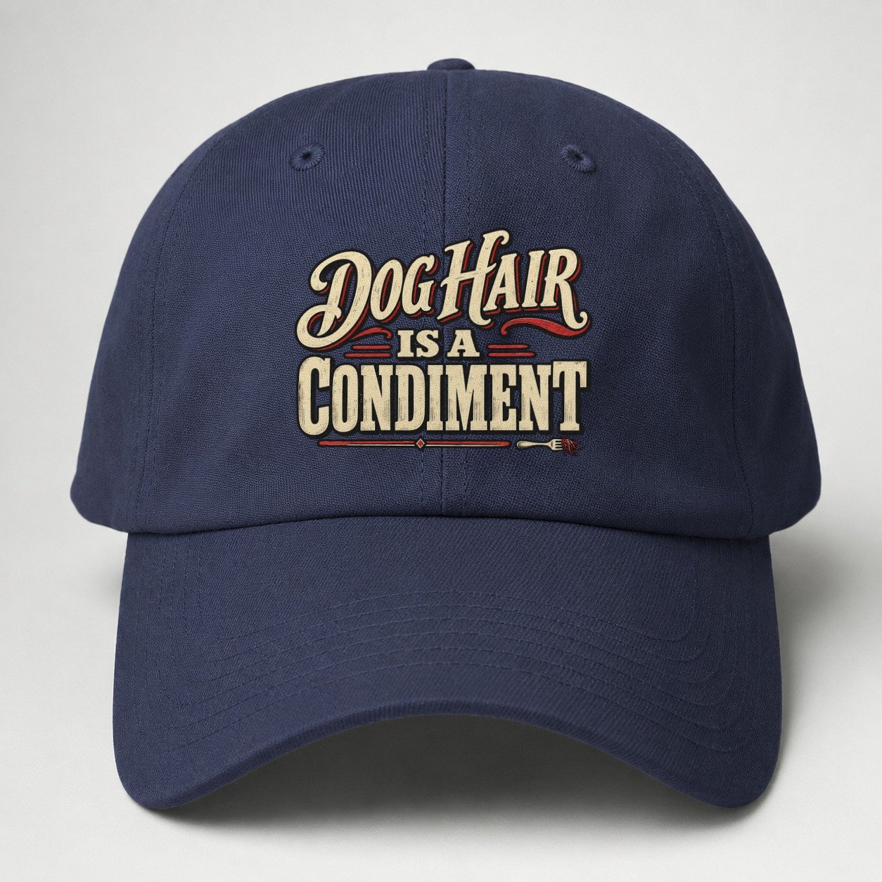 Dog Hair Is A Condiment American Wit Baseball Cap – Twilight Navy