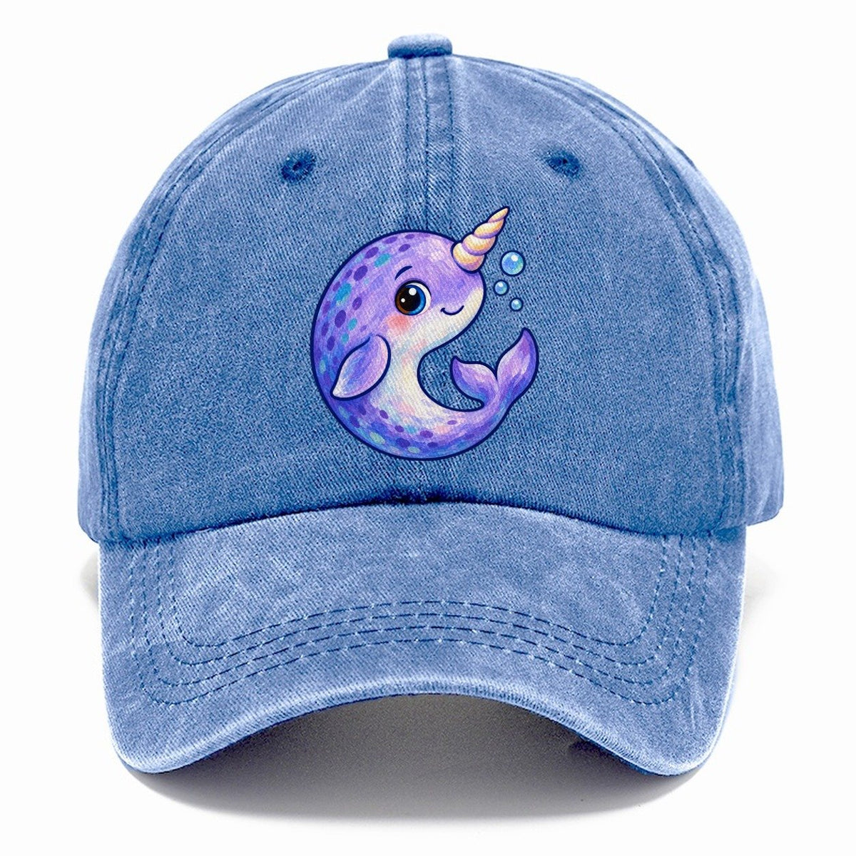 Narwhal Crescent Curl Sea Sprite Classic Cap – Summer Sky